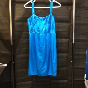 Turquoise satin feel summer dress